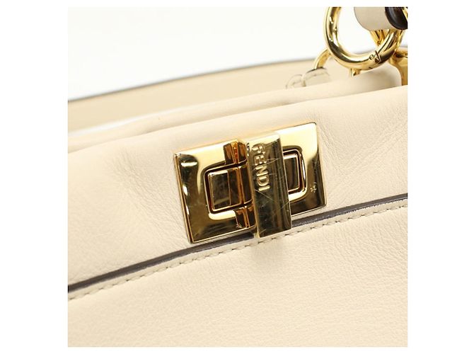 Borsa Fendi 2WAY Peekaboo Bianco - vista 4