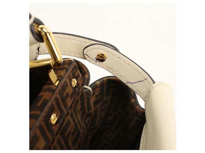 Borsa Fendi 2WAY Peekaboo Bianco - vista 7