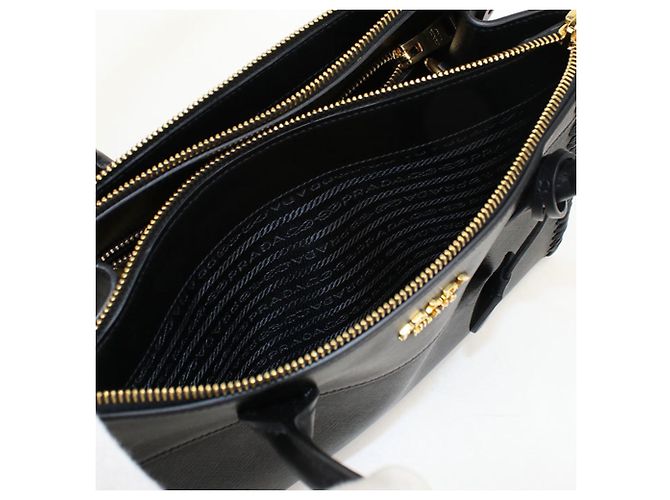 Borsa Tote 2-Way in pelle Saffiano nera Prada Nero - vista 4