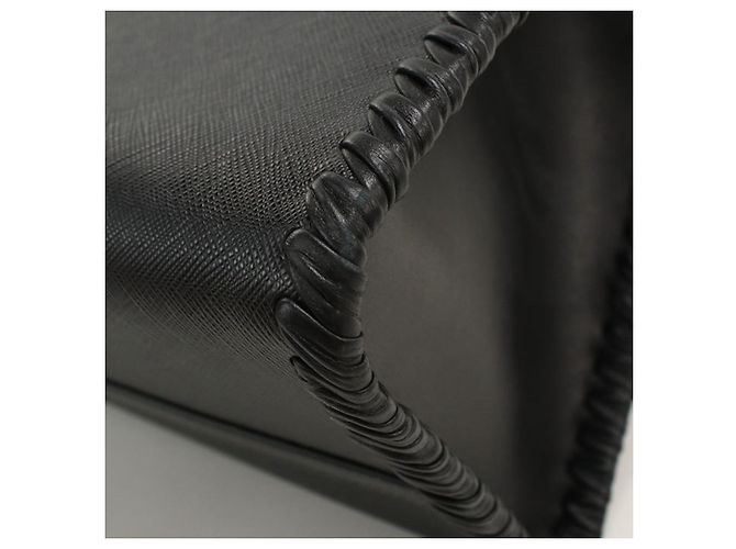 Borsa Tote 2-Way in pelle Saffiano nera Prada Nero - vista 6