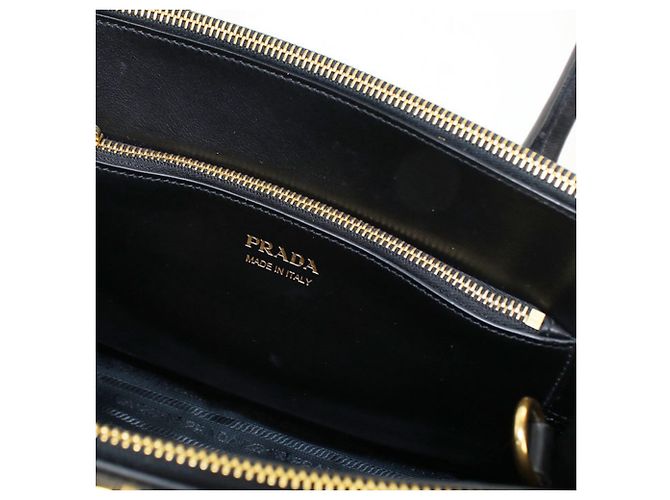 Borsa Tote 2-Way in pelle Saffiano nera Prada Nero - vista 7