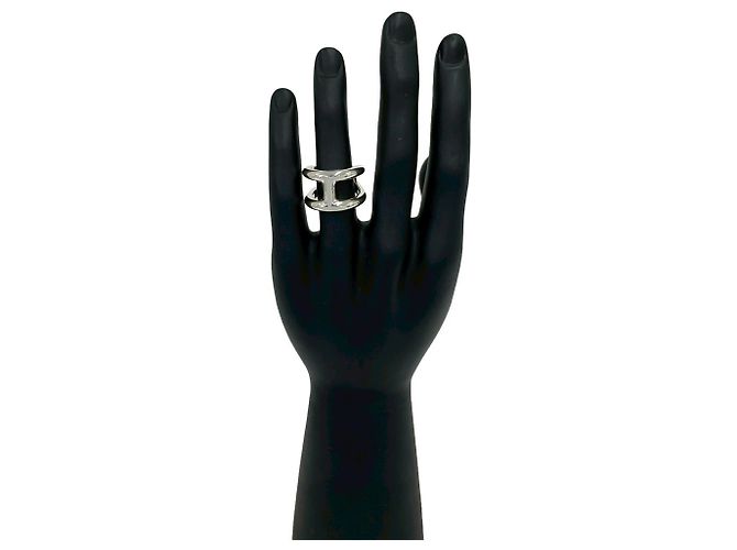 Hermès Hermes Osmos GM Sterling Silver 925 Ring Silvery - view 2