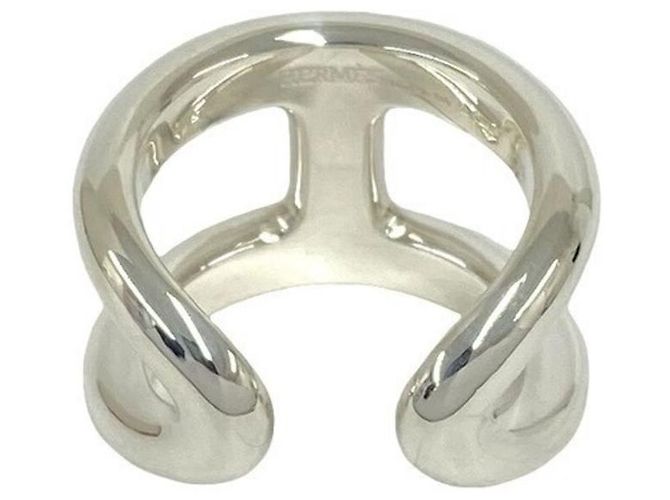 Hermès Hermes Osmos GM Sterling Silver 925 Ring Silvery - view 6
