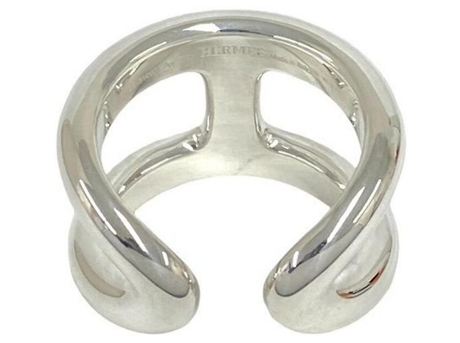 Hermès Hermes Osmos GM Band Ring Silvery - view 6