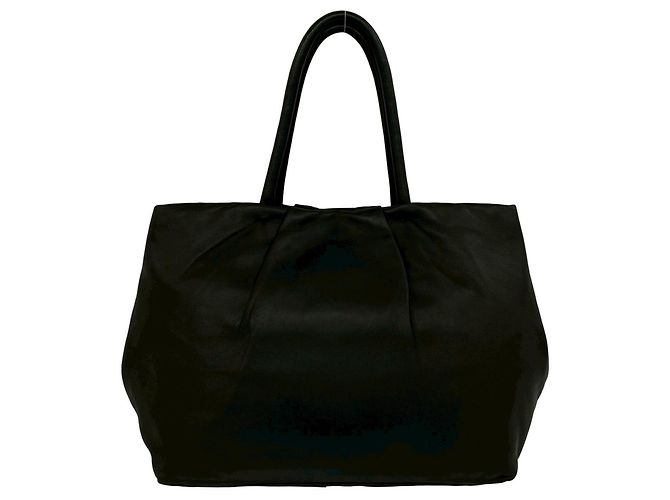 Ribbon Borsa Boston in pelle nera Prada Nero - vista 3