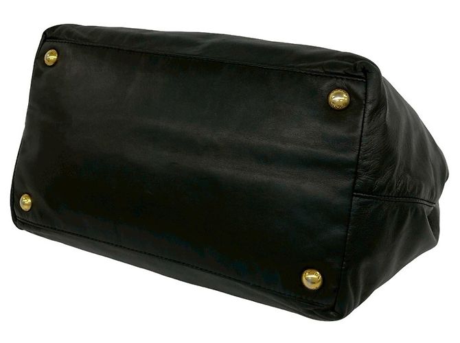 Ribbon Borsa Boston in pelle nera Prada Nero - vista 8
