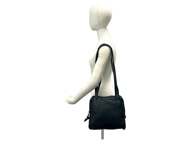 Loewe Vintage Anagram Logo Nappa Leder Tote Bag Schwarz - Ansicht 2
