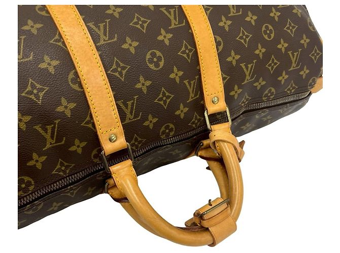 Louis Vuitton Vintage Keepall 50 Monogram Leather Boston Bag Marrone - vista 4
