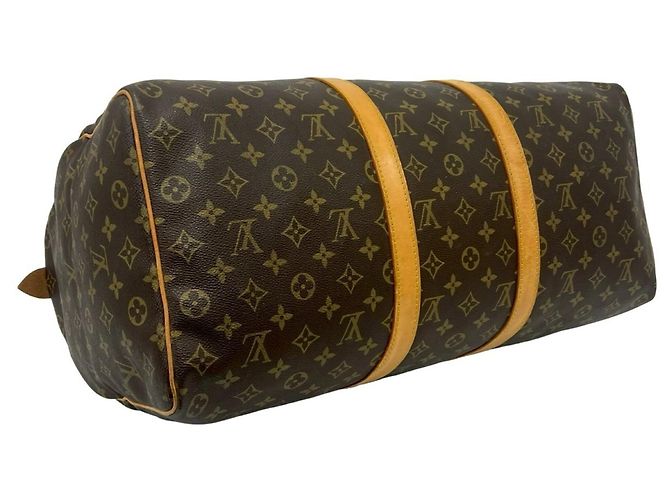Louis Vuitton Vintage Keepall 50 Monogram Leather Boston Bag Marrone - vista 7