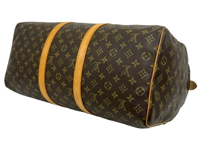 Louis Vuitton Vintage Keepall 50 Monogram Leather Boston Bag Marrone - vista 8