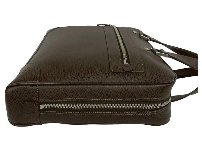 Borsa da Business Louis Vuitton Igor in pelle Taiga Marrone - vista 6