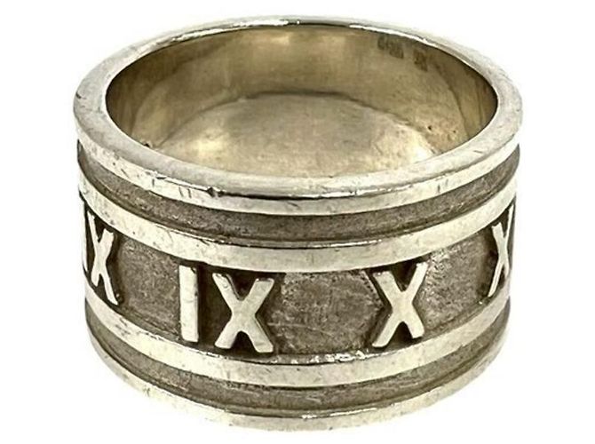 Tiffany & Co Anello Tiffany Vintage Wide Atlas Band Argento - vista 5