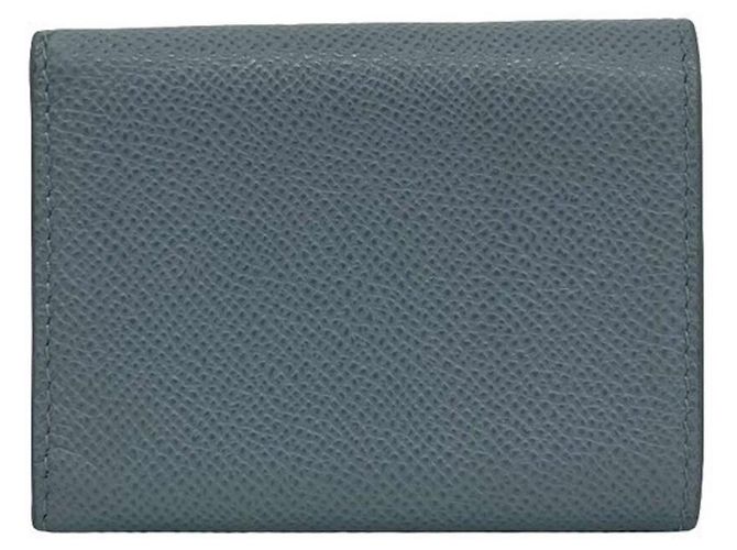 Christian Dior 30 Montaigne CD Logo Leather Tri-fold Wallet Blue - view 2