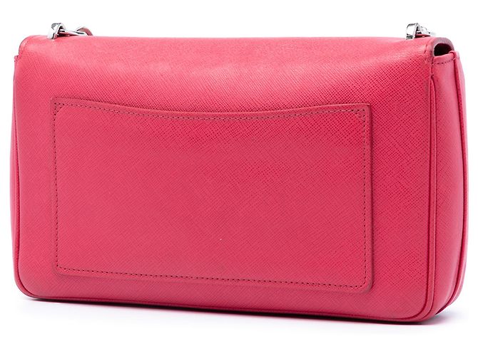Borsa a tracolla Prada Pink Saffiano Sound Lock Rosa - vista 2