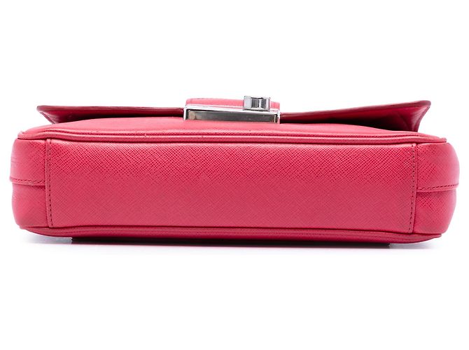 Borsa a tracolla Prada Pink Saffiano Sound Lock Rosa - vista 3