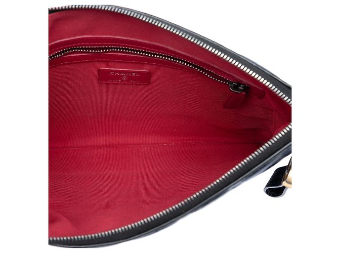 Chanel Blue Medium Aged Calfskin Gabrielle O Case Clutch Blu scuro - vista 4