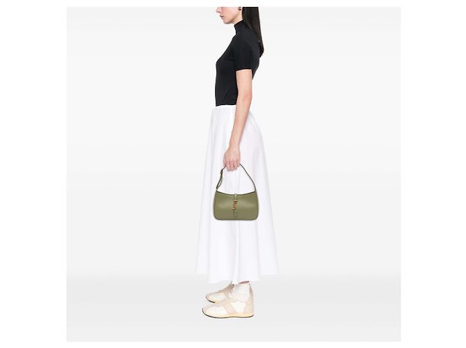 Saint Laurent Le 5 a 7 in pelle di vitello liscia verde Verde chiaro - vista 6