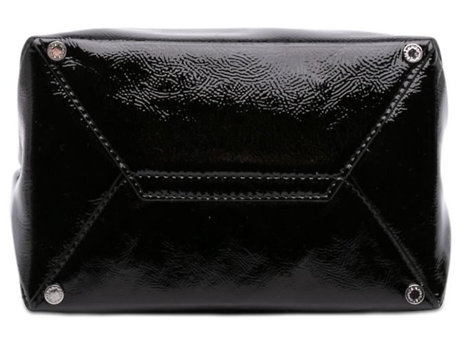 Clutch Lunch Bag in vernice nera con logo Alexander Wang Nero - vista 3