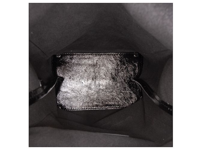 Clutch Lunch Bag in vernice nera con logo Alexander Wang Nero - vista 4
