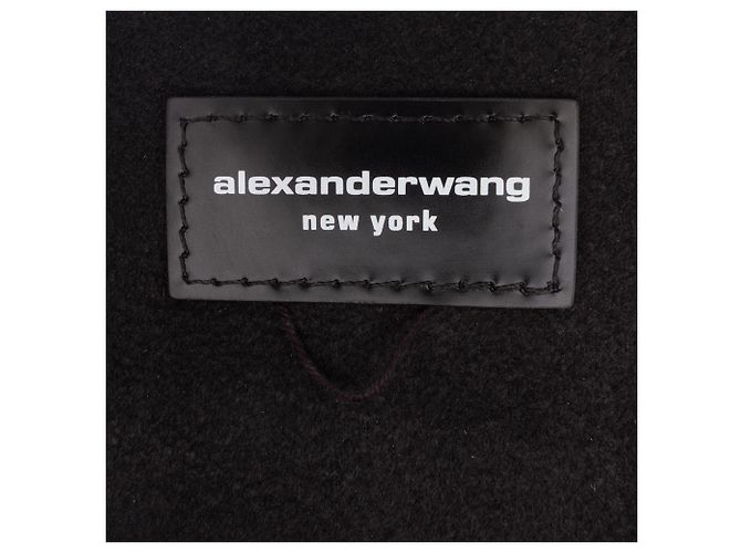Clutch Lunch Bag in vernice nera con logo Alexander Wang Nero - vista 5