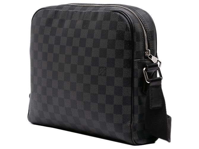 Louis Vuitton Black Damier Graphite Dayton Reporter PM Nero - vista 2