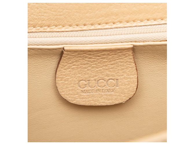 Bolsa Gucci de couro de bezerro bege com alça superior Turnlock Bamboo - vista 5