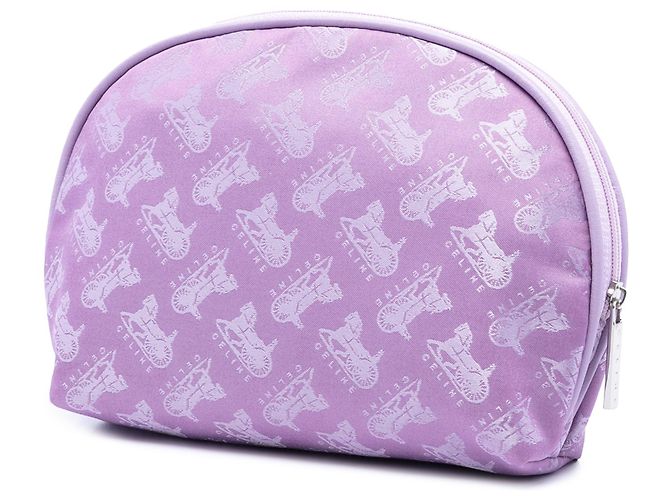 Céline Neceser de cosméticos Celine en lona con estampado Purple Carriage Púrpura - vista 2