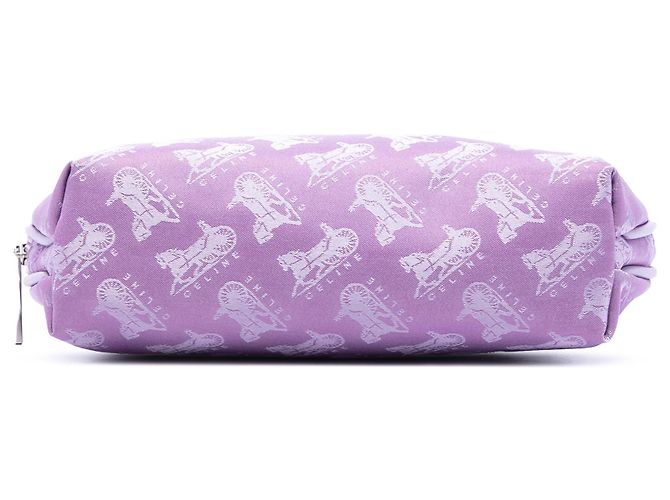 Céline Neceser de cosméticos Celine en lona con estampado Purple Carriage Púrpura - vista 3
