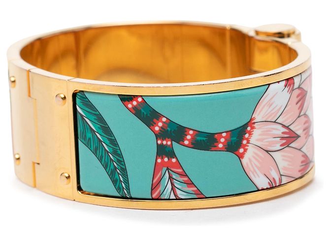 Bracciale Hermès Pink Wide Savana Dance Charniere Hinged Rosa - vista 2