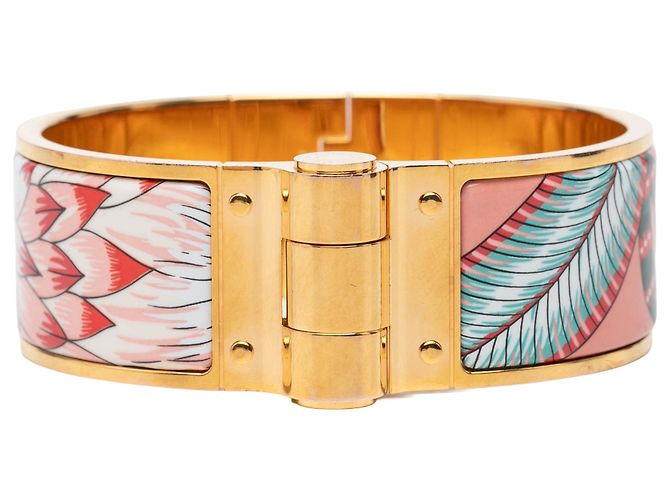 Bracciale Hermès Pink Wide Savana Dance Charniere Hinged Rosa - vista 3