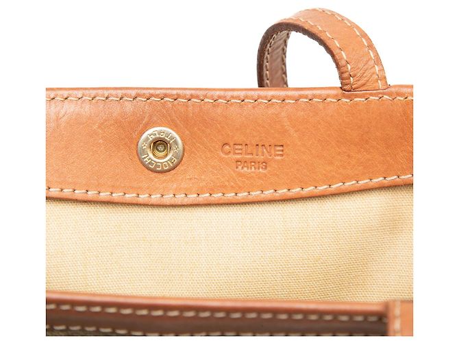 Céline Celine Tote aus beschichtetem Canvas Beige Macadam - Ansicht 6