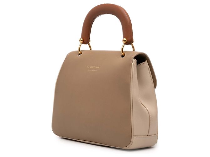 Borsa Burberry Brown Medium Tricolor Trench in pelle di vitello DK88 - vista 2