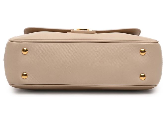 Borsa Burberry Brown Medium Tricolor Trench in pelle di vitello DK88 - vista 3