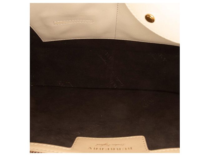 Borsa Burberry Brown Medium Tricolor Trench in pelle di vitello DK88 - vista 4