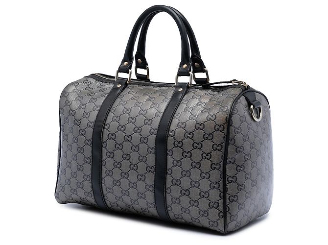 Borsa Boston GG Crystal Joy Gucci Grigio Medium Marrone - vista 2
