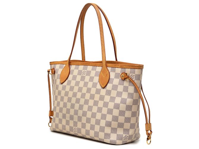 Louis Vuitton White Damier Azur Neverfull PM Bianco - vista 2