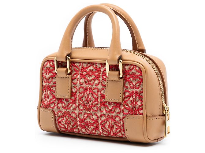 LOEWE Bolso Nano Canvas Amazona Marrón Castaño - vista 2