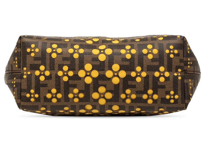 Fendi Brown Small Perforated Zucca Spalmati Roll Tote - Ansicht 3