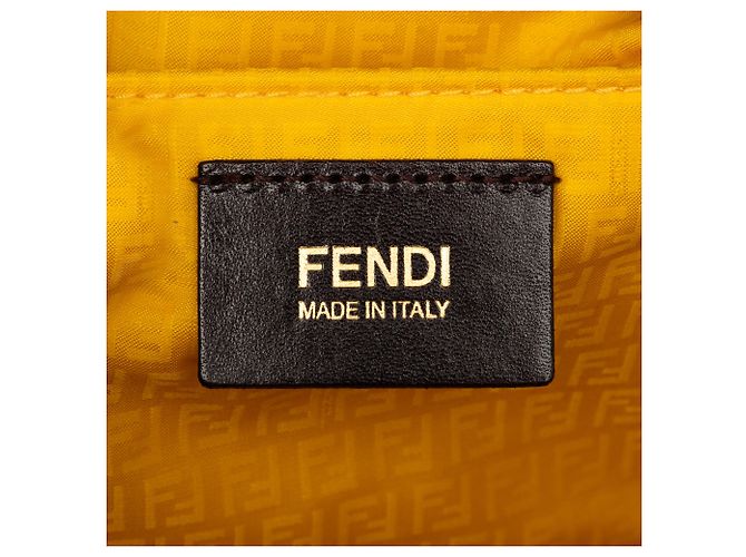 Fendi Brown Small Perforated Zucca Spalmati Roll Tote - Ansicht 5