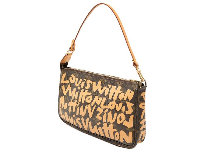Louis Vuitton Marrone Stephen Sprouse Monogram Graffiti Pochette Accessoires - vista 2