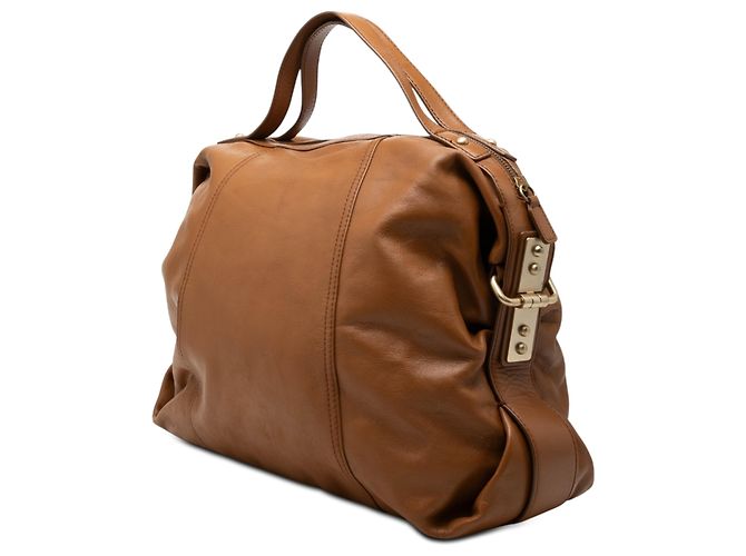 Borsa Givenchy in pelle marrone con logo 4G - vista 2