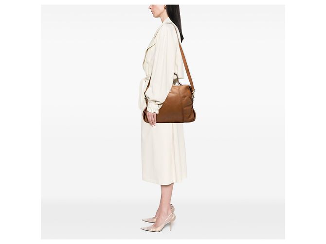 Borsa Givenchy in pelle marrone con logo 4G - vista 7