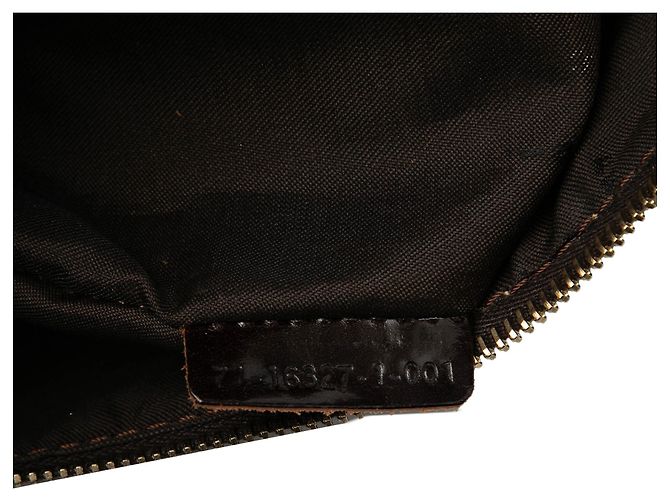 Borsa Boston Fendi Zucchino Marrone Crystal - vista 6