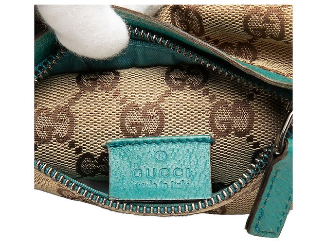 Sac banane Gucci Beige GG Canvas Web Double Pocket - vue 5