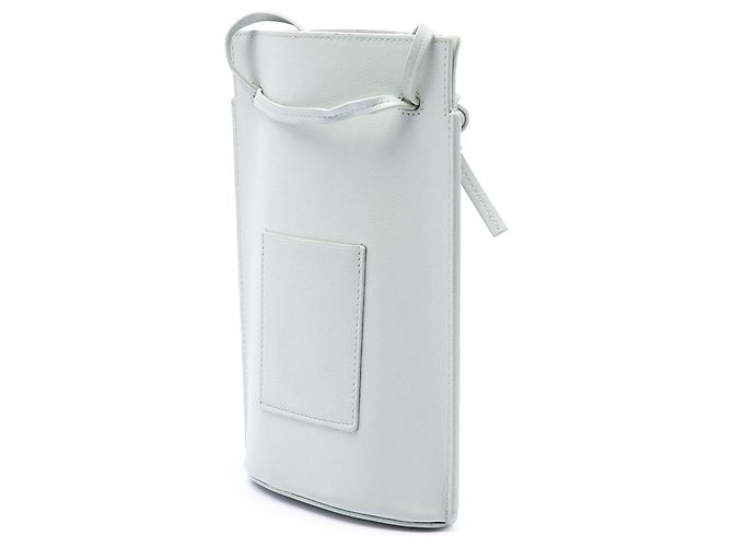 Borsa a tracolla LOEWE Dice Pocket in pelle di vitello bianca Bianco - vista 2