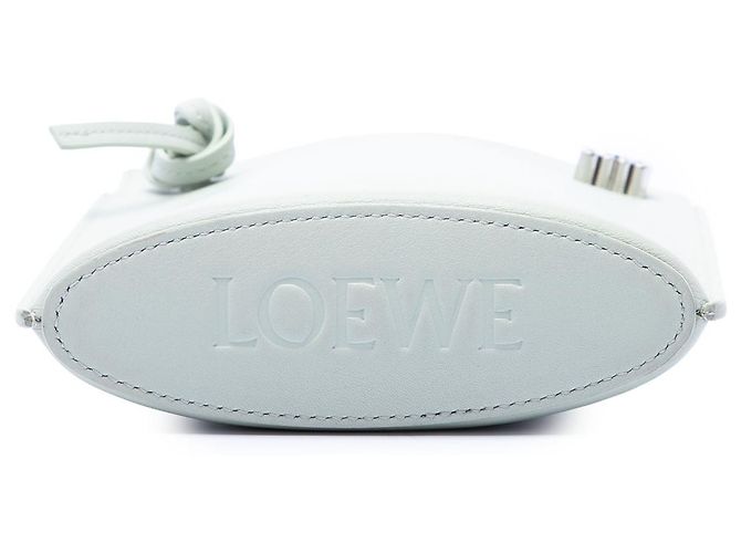 Borsa a tracolla LOEWE Dice Pocket in pelle di vitello bianca Bianco - vista 3