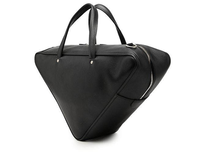 Balenciaga Triangle Duffle Bag aus Leder in Schwarz, Größe Medium - Ansicht 2