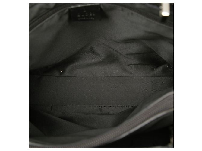 Borsa Gucci Gray GG Canvas Bamboo Marrone Grigio antracite - vista 4