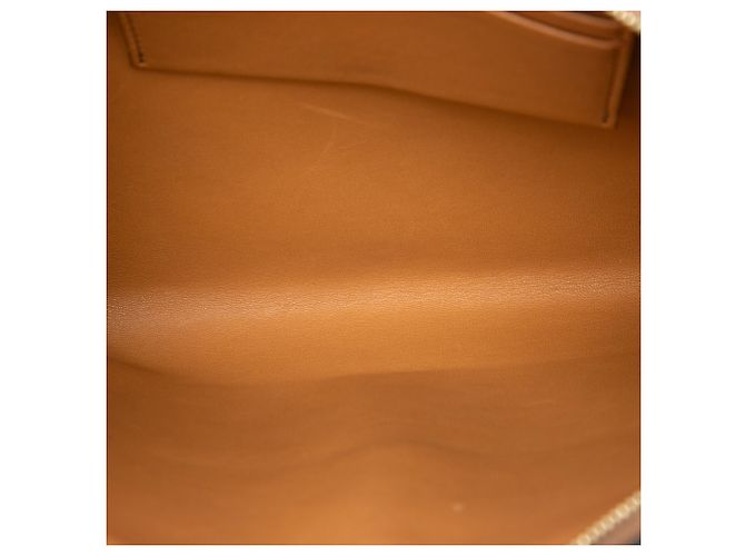 Céline Clutch a bustina con zip in pelle tricolore marrone Celine - vista 4