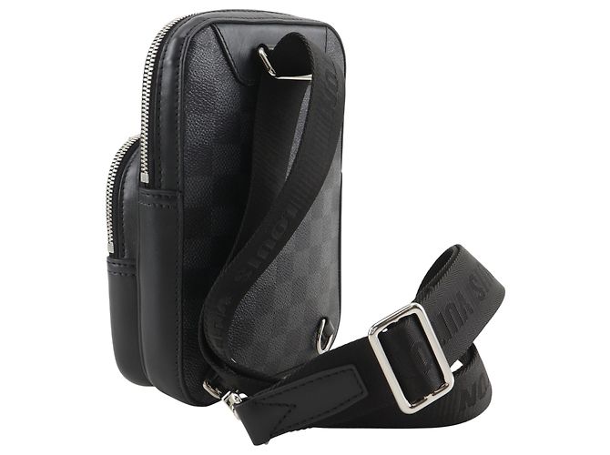 Borsa a tracolla Louis Vuitton Black Damier Graphite 3D Amazone Nero - vista 3
